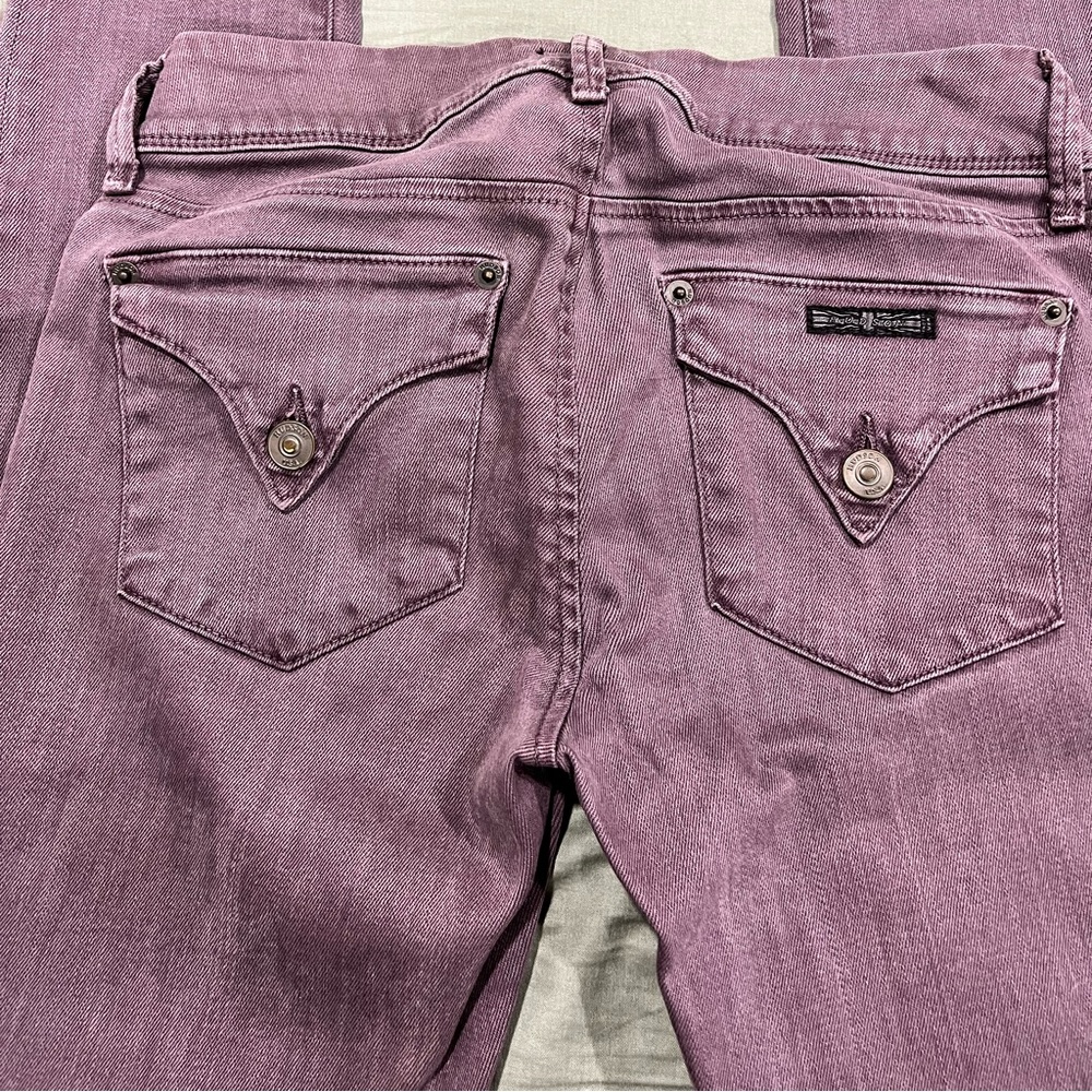 Hudson purple petite stretch skinny jeans 26 low rise
